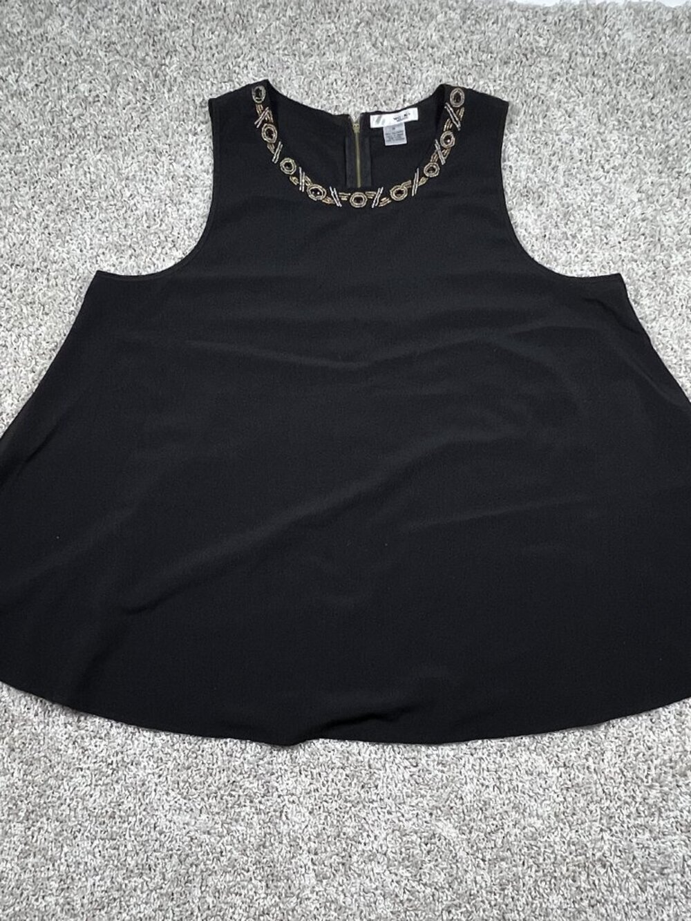 WD.NY black sleeveless top, size 1X